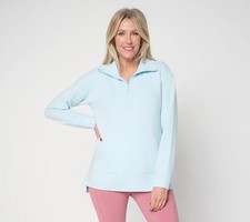 Belle Body by Kim Gravel Ottoman Rib Half Zip Top NWT A719935 picture