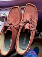 Clarks Originals Wallabee Boots mauve brown suede men’s size 8.5 M Made in India picture