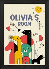 Olivia's Room Animal Art Framed Wall Art Poster Print Picture picture