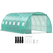 Walk-in Tunnel Greenhouse Galvanized Frame & Waterproof Cover 20x10x7 ft picture