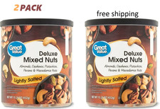 Great Value Lightly Salted, Deluxe Mixed Nuts, 15.25 oz 2 PACK picture