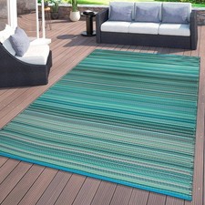 Rugshop Outdoor Carpet Modern Stripe Reversible Plastic Indoor Outdoor Rugs Sale picture