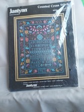 New Janlynn Counted Cross Stitch Medallion Sampler Kit #78-9 by Sam Hawkins 1987 picture