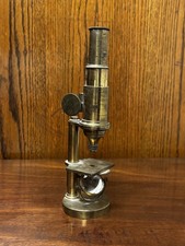 Small Antique Brass Monocular Microscope picture