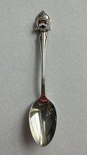 Vintage Rogers Sterling Silver Breton Rose National War College Souvenir Spoon picture