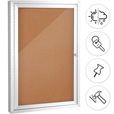 SWANCROWN Outdoor Bulletin Board 36x24in Weatherproof picture