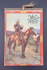 Vintage Wild West A Letter From Home Cowboy Horse Charge Tablet Knapp Co picture