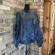 Vtg Roadway Trucking Satin Bomber Jacket Safety Director's Award Men's XXL #67F4 picture