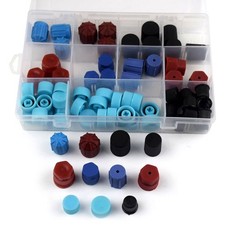 77PCs Car Auto R134a AC A/C System Valve Core Dust Caps Set Air Seal Air Cond... picture