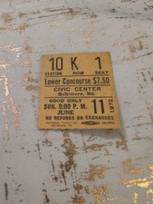 Civic Center Baltimore, Md. Led Zeppelin June 11, 1972 Concert Ticket Stub VTG picture