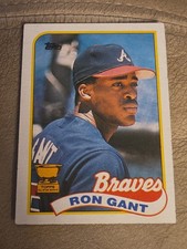 1989 Topps - Ron Gant #296 All Star Rookie Card (RC) Atlanta Braves picture