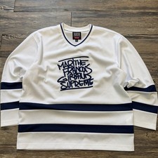 SUPREME X MARITHE FRANCIOS GIRBAUD STRIPED HOCKEY JERSEY (S) picture