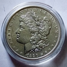 1890 Morgan Silver Dollar EF/AU 136YO Highly Struck Sought After Coin picture