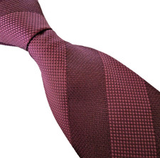 NWT TOM FORD Burgundy Tone Wide Striped Woven Silk Tie $280 picture