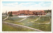 Grand Canyon Hotel Yellowstone Park Haynes White Border Vintage Postcard picture