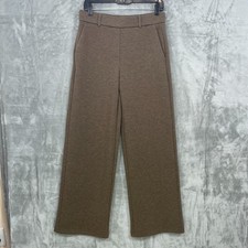 NEW OGL Wide Leg Pants Womens Sze M Brown Stretch  Office Comfy Neutral NWT picture