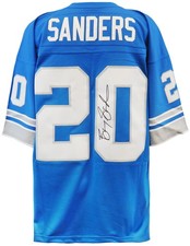 Barry Sanders Signed Lions Blue 1996 T/B M&N NFL Legacy Football Jersey (SS COA) picture