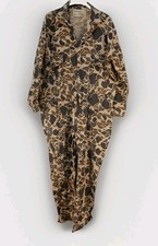 Vintage Duck Bay Camo Coveralls Mens XL Frogskin Hunting Suit Cotton Duck 1745 picture