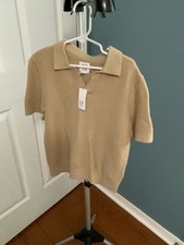 Gap Kids Knit Polo Size Girls Size S Tan Cotton Sweater Shirt picture