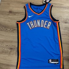 Nike Okc Blank / No Name Authentic Swingman Jersey Medium picture