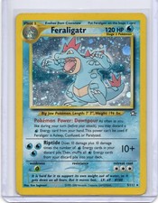 Pokémon English Feraligatr 5/111 Neo Genesis Holo Swirl Unlimited MP/HP picture