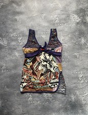 Vintage Save The Queen Y2K Floral Cami Mesh Lace Tank Top Womens Size L picture