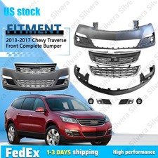 Fits 2013-2017 Chevy Traverse New Complete Front Bumper Kit w/Grill Upper Lower picture
