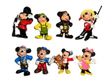 Lot Of 8 Bullyland Mickey & Minnie Mouse PVC Figures UK Sweden Italy Pirate picture