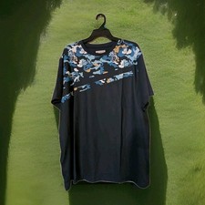 NWT ORIGINAL PENGUIN  Men's T-Shirt Blue Iris Camo Moisture Wicking Stretch Lg picture