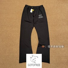 GOTOFREE AMERICAN UNISEX BLACK WASH VINTAGE FLARE SWEATPANTS CASUAL SPORTS PANTS picture
