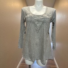 RXB XL Woman’s Knit Top Gray Cotton Blend picture