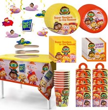 Super Why Kids Themed Party In A Box Complete Kit for 8 Favor Boxes Banner picture