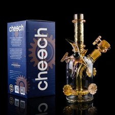 Cheech Glass 9.5 Inch Fumed Grinding Gears Smoking Hookah Water Pipe *USA* picture