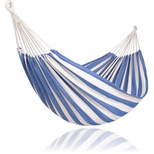 SUNCREAT Long Replacement Hammock Two Person for Stand, Blue White Stripes picture
