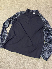 FootJoy Golf Men’s L Black/Gray 1/4 Zip Mock Neck Golf Pullover Camo Sleeves picture
