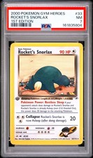 2000 Pokemon Gym Heroes - Rocket's Snorlax 1st Edition 033/132 PSA 7 picture