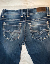 BKE Payton Women's Bootcut Jeans 29L Dark Wash Blue Denim 5-Pocket Logo picture