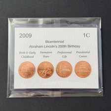 2009 Philadelphia Lincoln Bicentennial Penny 4 Coin Set All 4 designs BU Coins picture