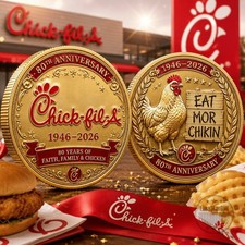 Chick-fil-A 80th Anniversary Commemorative Coin for Loyal Fans and Collectors picture