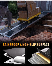 SMOKIN DEAL  7FT Wheelchair Ramp Non- Slip - Folding Aluminum Ramp - Portable picture