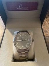Laco Augsburg Grau 39 MB Auto Gray Dial SS Bracelet 39mm Box Papers picture