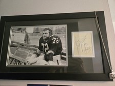John Matuszak Framed Photo/Autograph With Oakland RAIDERS Replica Necklace picture