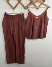 Sundry For Evereve Set 100% Cotton Lot Pants Tank Top New picture
