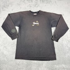 Vintage Nike Yao Ming Dragon NBA Long Sleeve Shirt Mens Medium Black Distressed picture