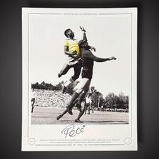 PELE - BRAZIL - 1963 Hand Signed Photo With COA  Fade On Sig £185 picture