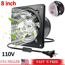 8 inch Exhaust Fan Ventilation Extractor Fan 110V Wall-Mounted Blower Duct Fan picture