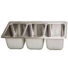 Bk Resources 10 in x 14 in x 10 in Three Compartment DropIn Sink picture