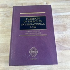 Freedom of Speech in International Law by Clooney & Neuberger Hardcover Book picture