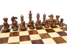 Combo Fierce Knight Chess Pieces in Sheesham/Boxwood With Board - 4