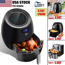 UTEN Air Fryer XXL 1700W 4.2QT/5.8QT/6.9QT Oven Hot Electric Air Fryer Cooker US picture